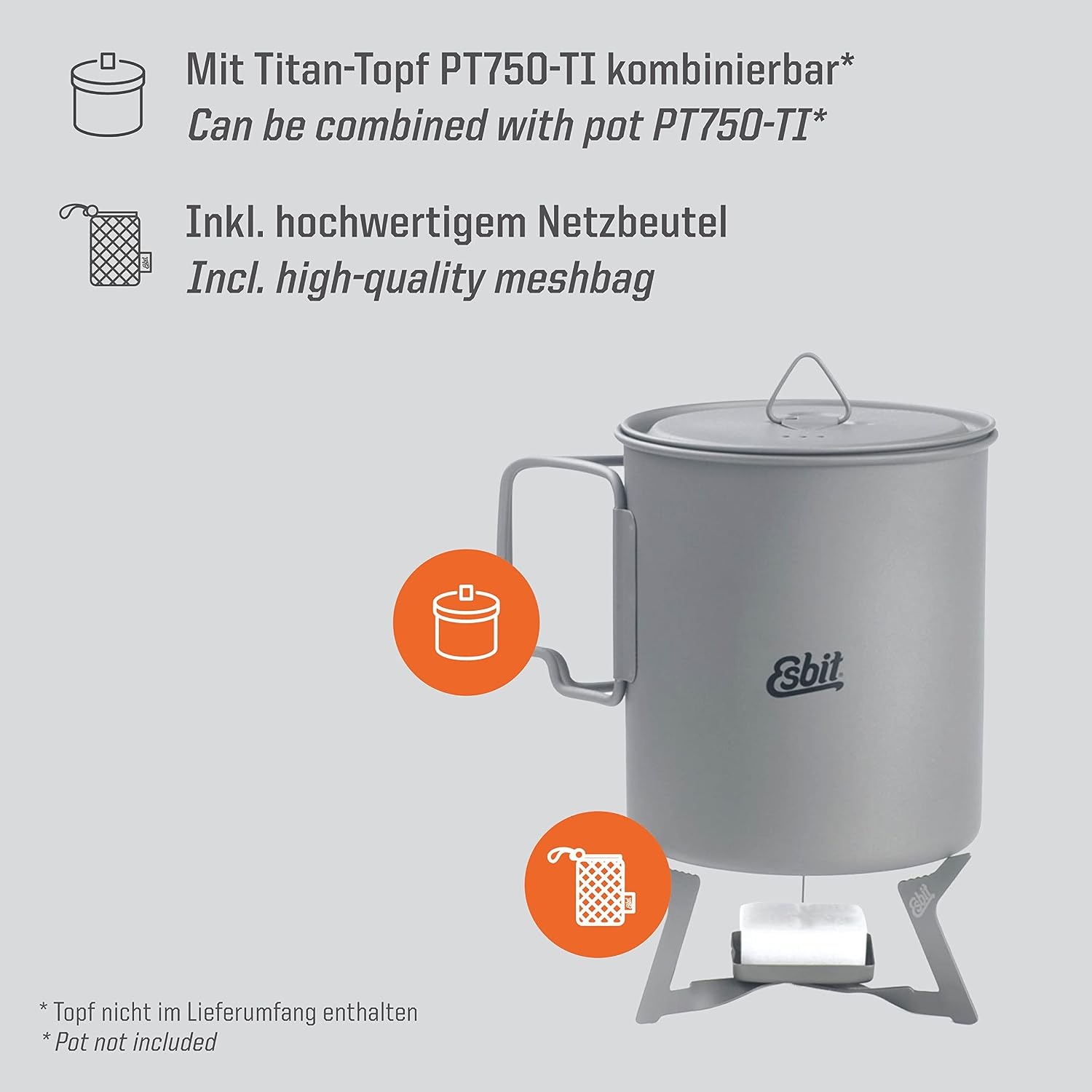Esbit Titanium Solid Fuel Stove: image 3
