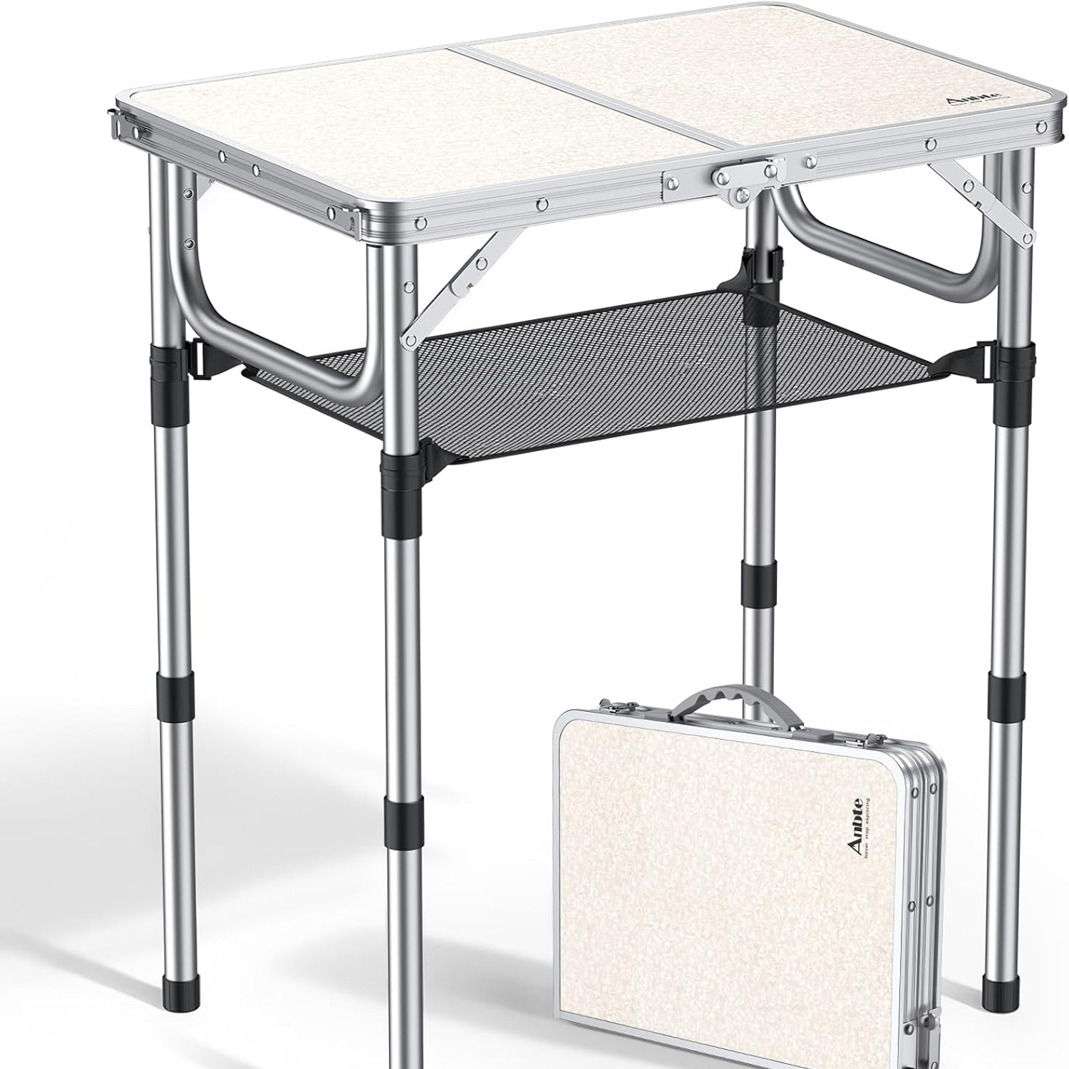 Anbte Adjustable Height Folding Camping Table: image 2