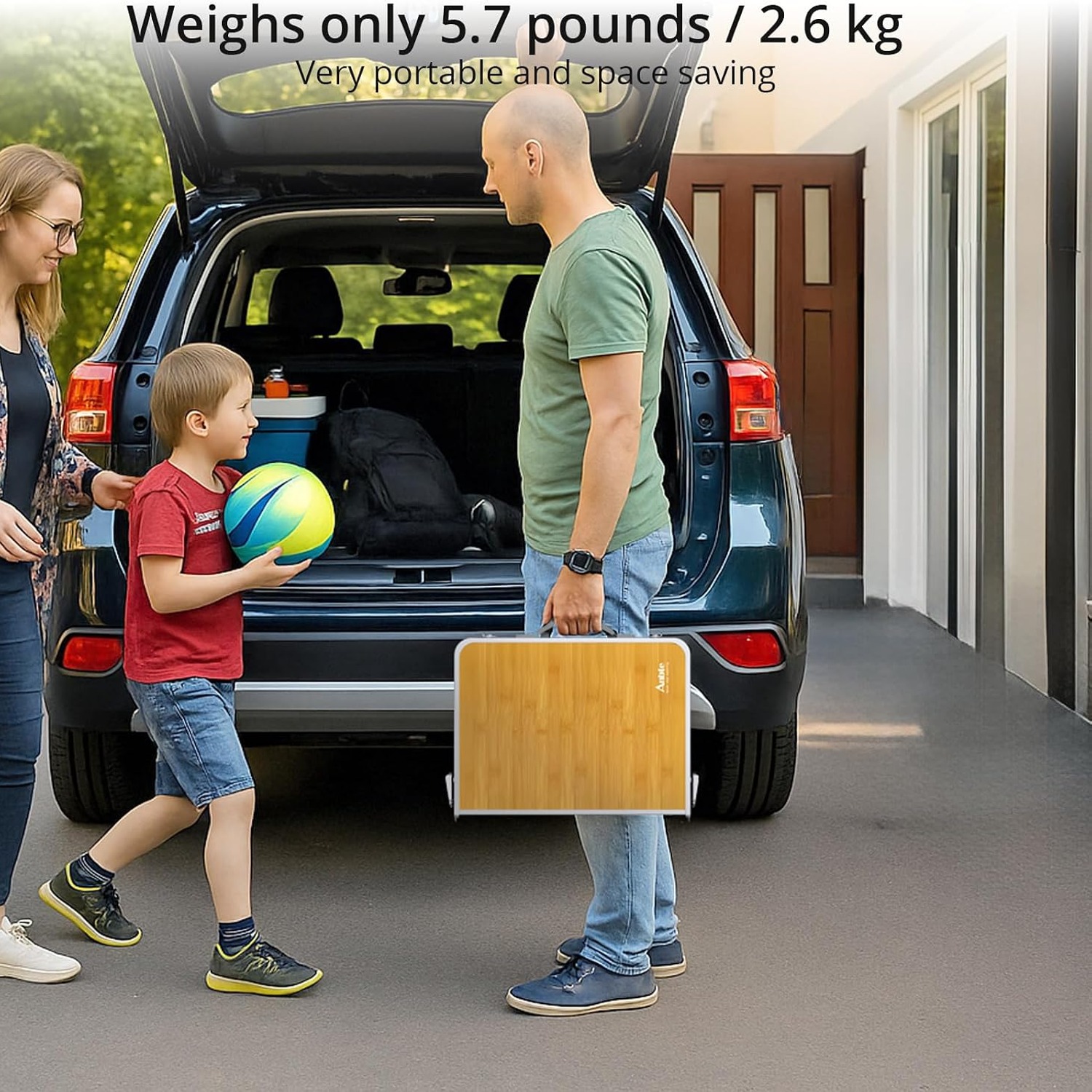 Anbte Adjustable Height Folding Camping Table: image 8