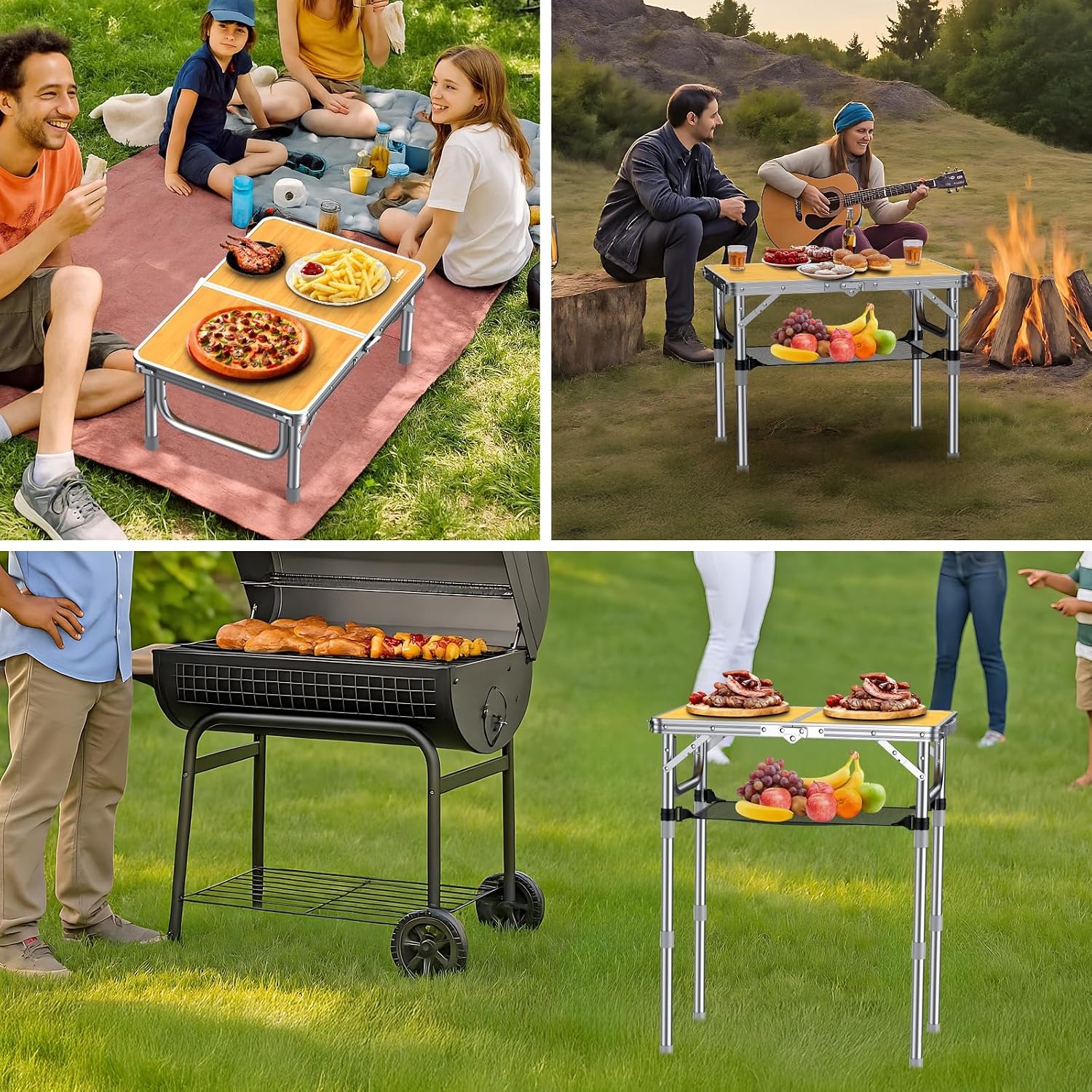 Anbte Adjustable Height Folding Camping Table: image 9