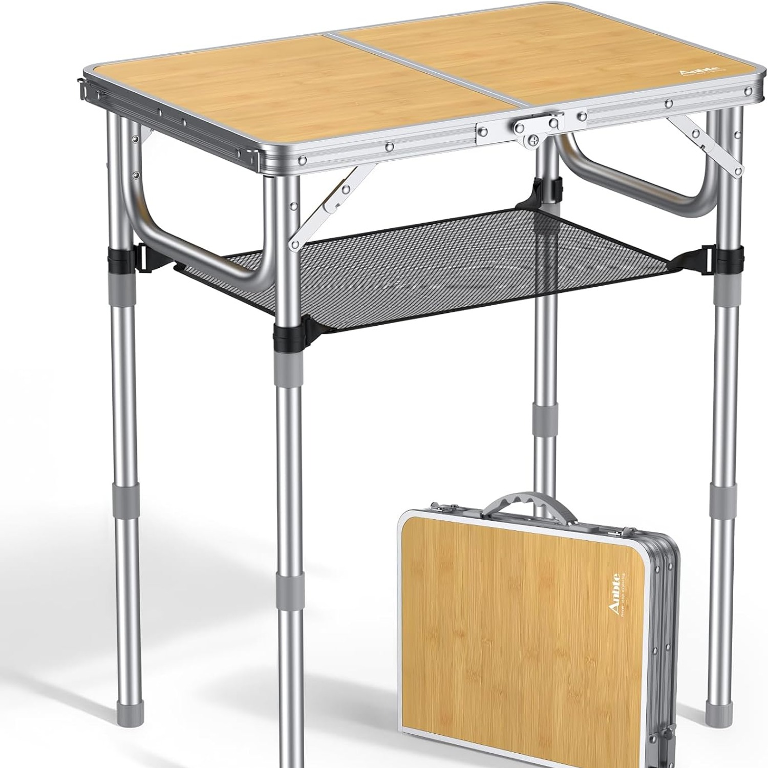 Anbte Adjustable Height Folding Camping Table