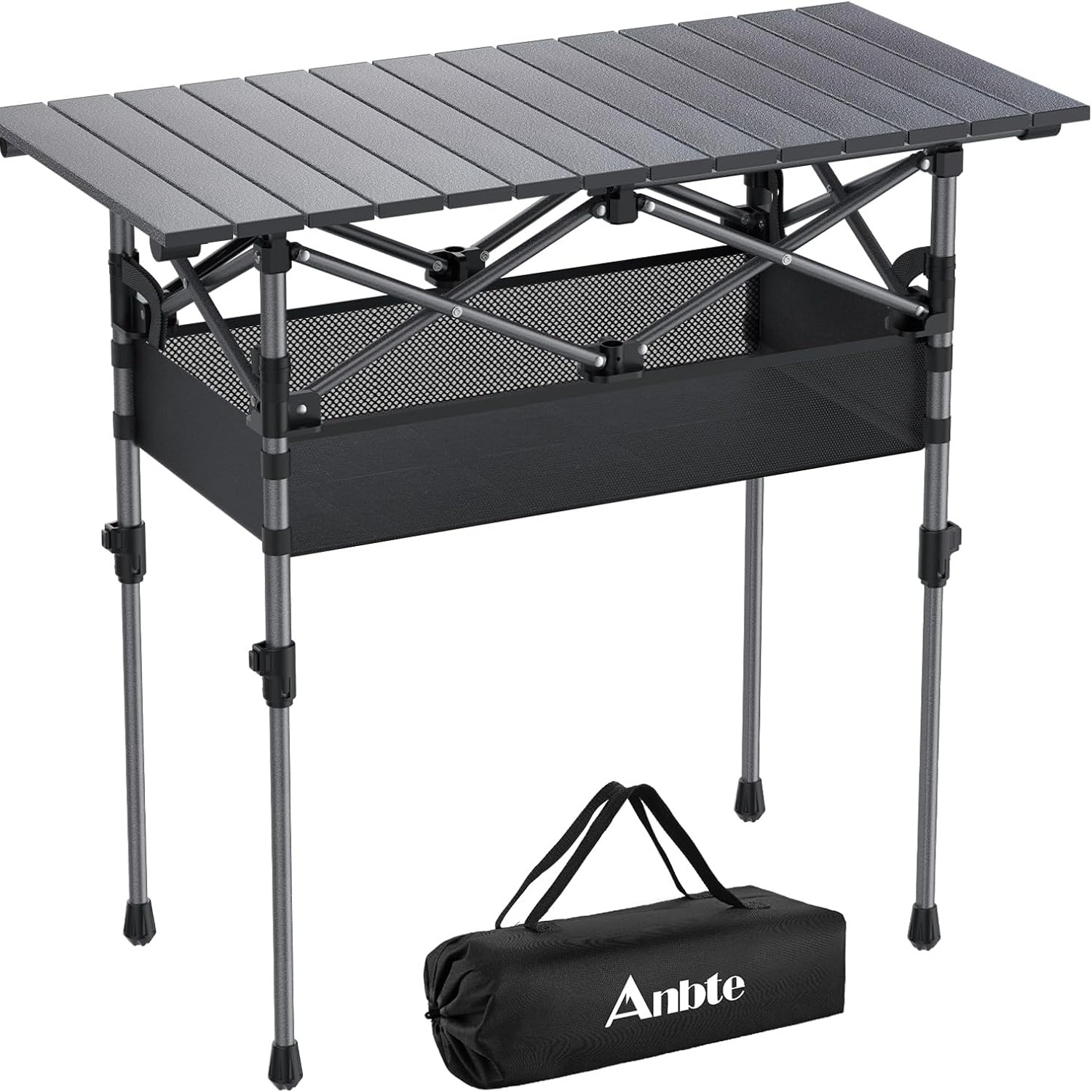 Anbte Roll Top Aluminum Camping Table
