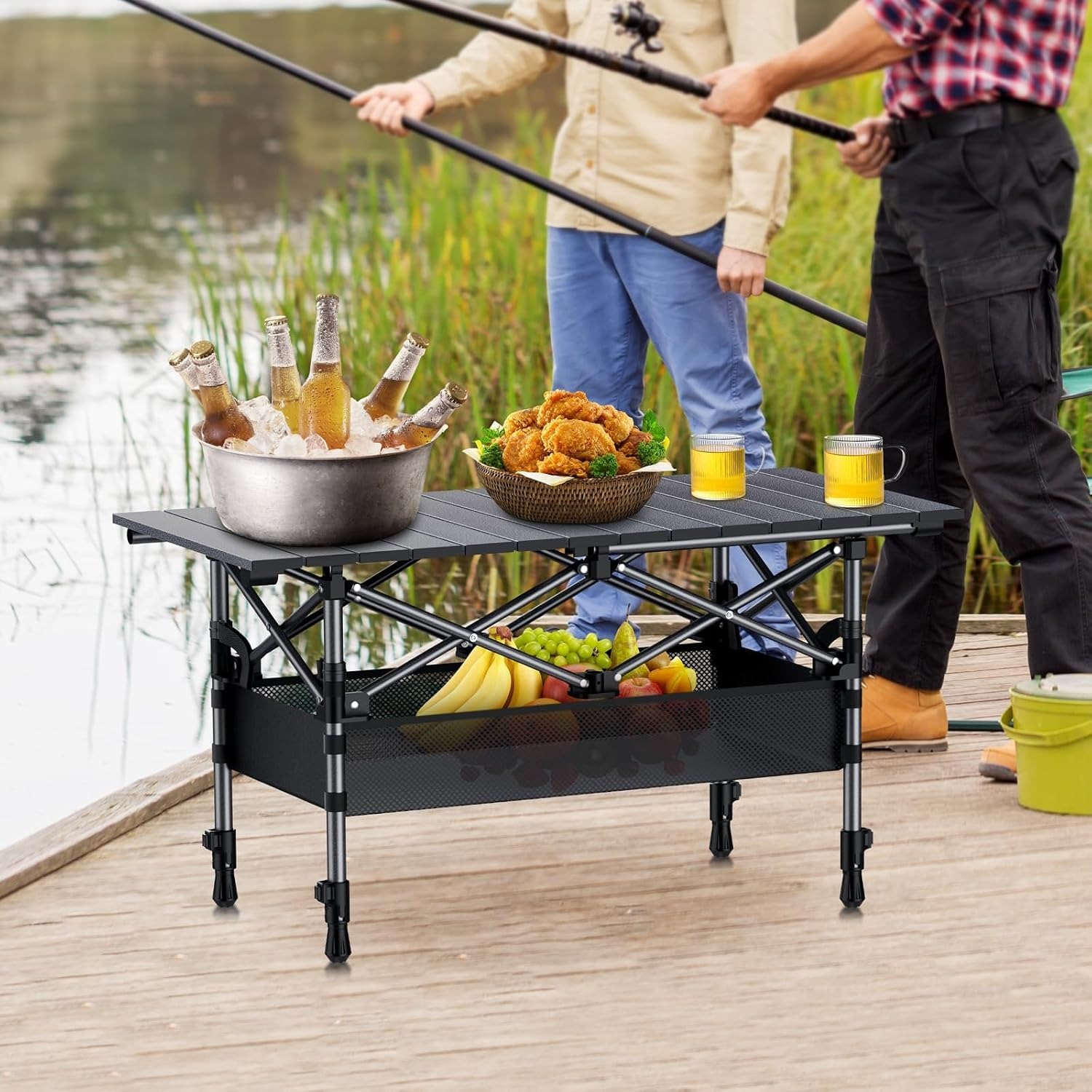 Anbte Roll Top Aluminum Camping Table: image 3