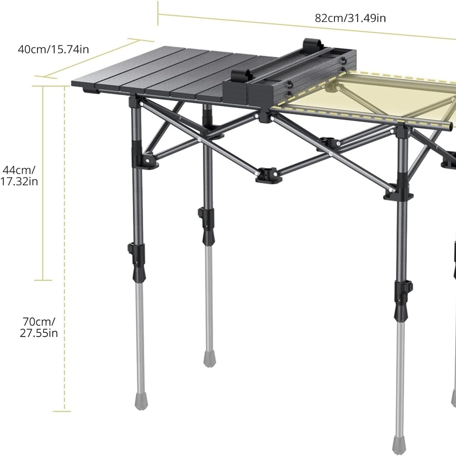 Anbte Roll Top Aluminum Camping Table: image 4