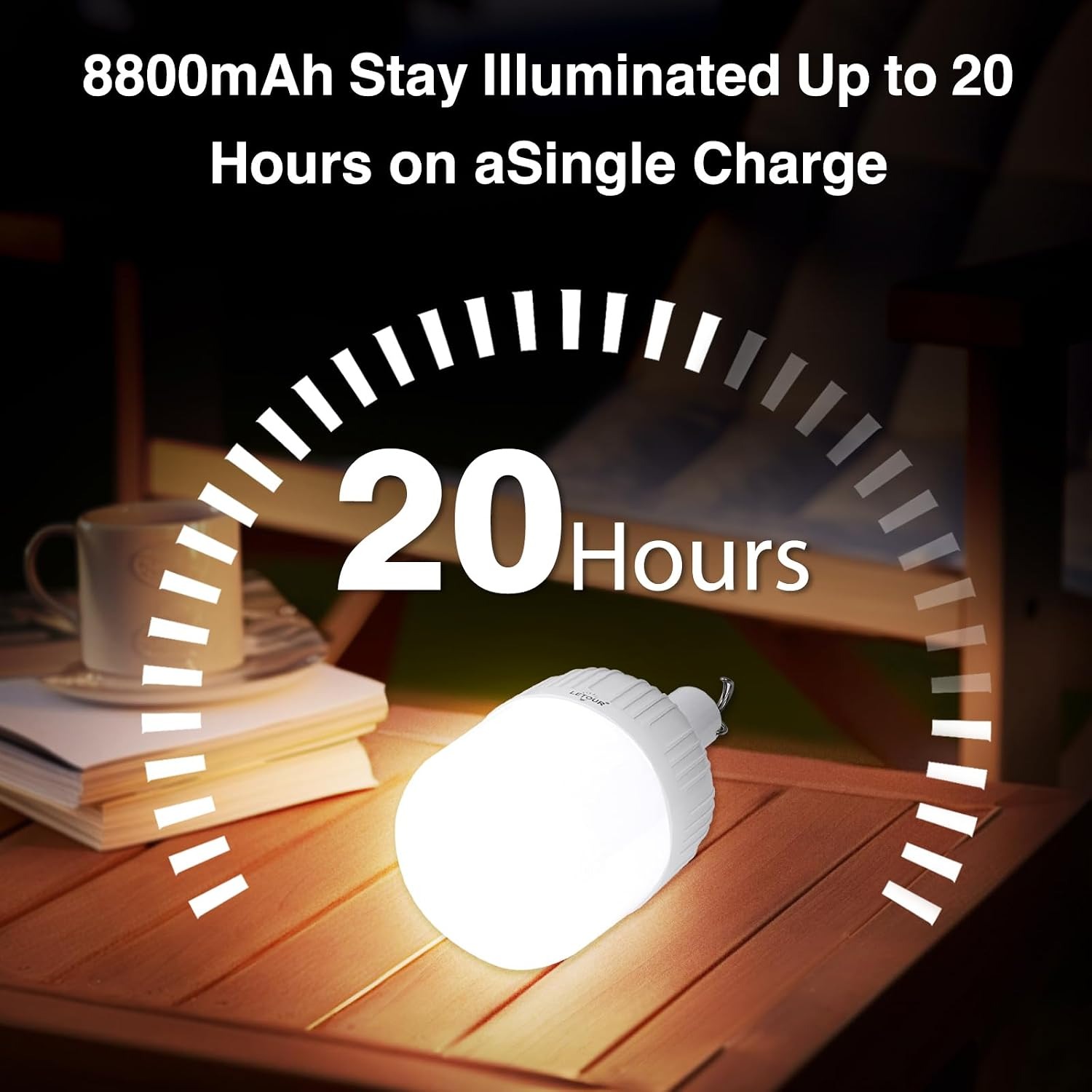 LETOUR 5000 Lumen Rechargeable LED Camping Light: image 2