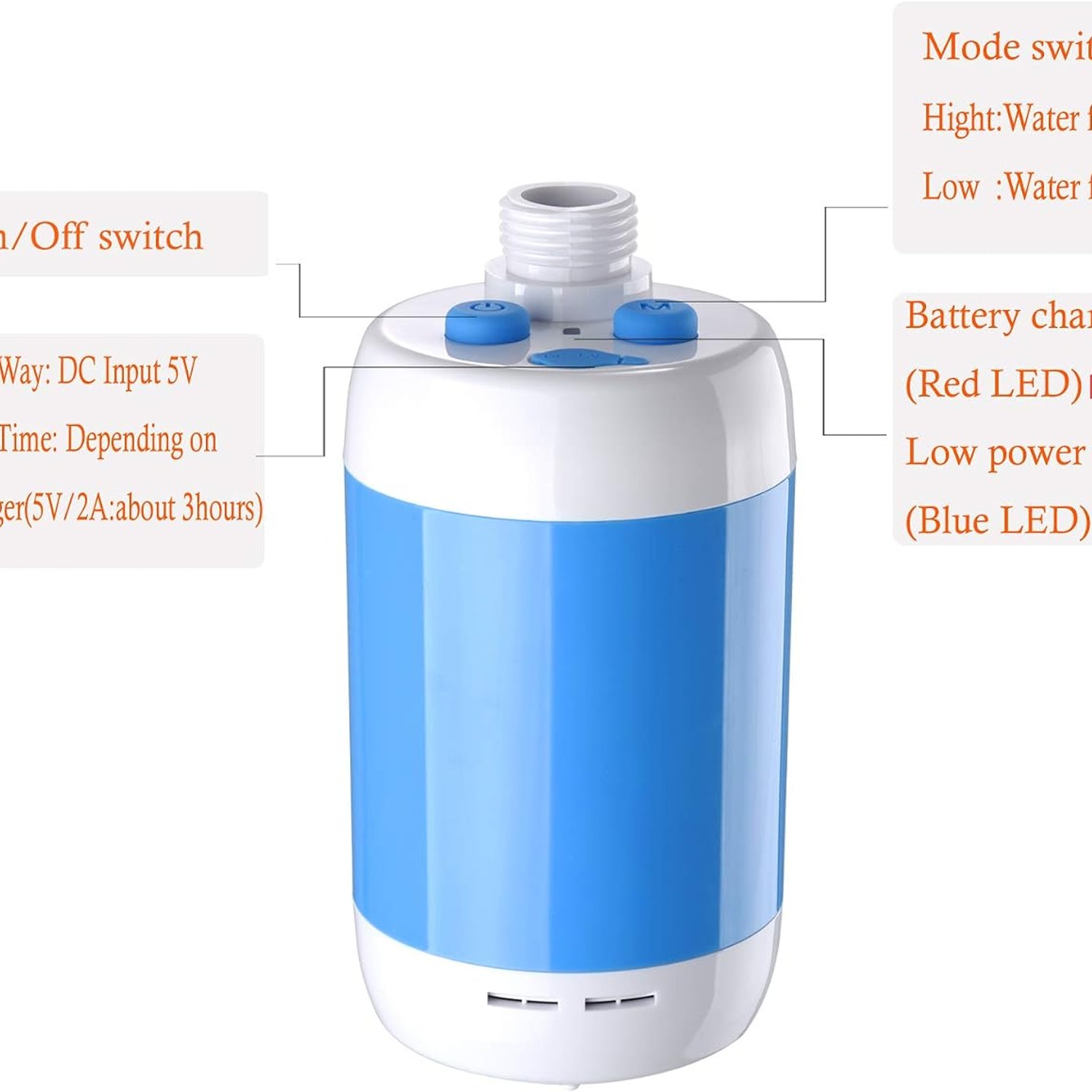 Portable Camping Shower with Rechargeable Pump: image 2