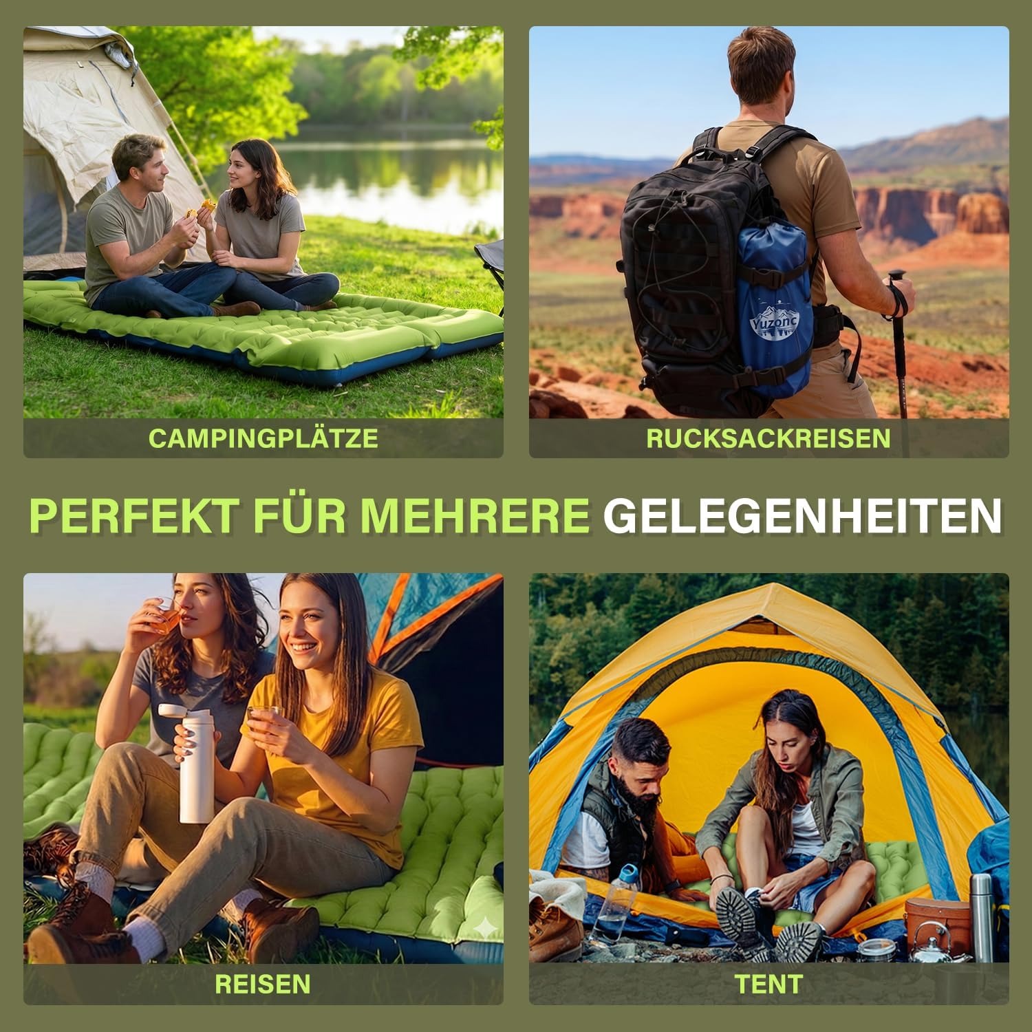 Yuzonc Foot Pump Camping Air Mattress with Built-In Pillow: image 8