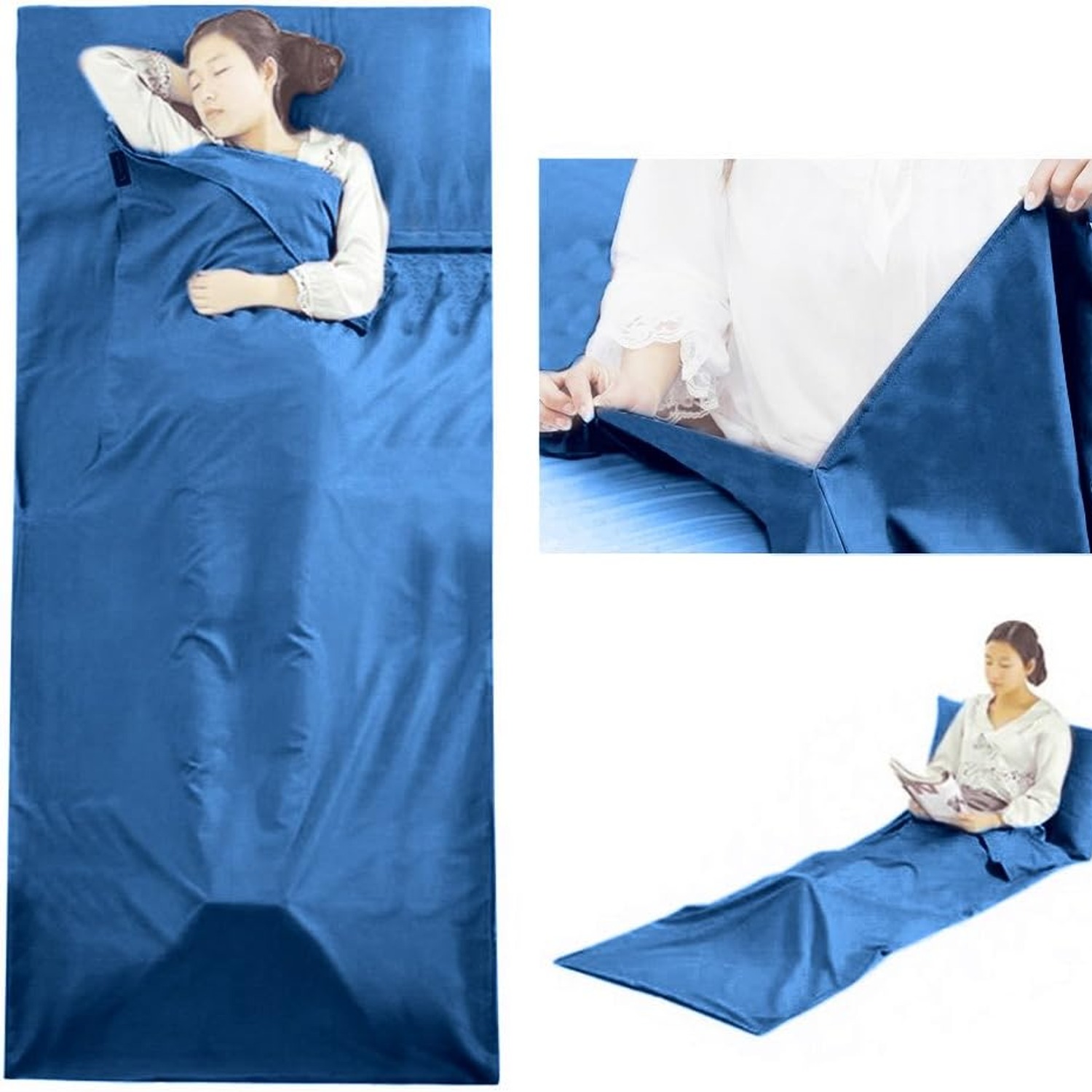 Queta Lightweight Microfibre Travel Sleeping Bag with Carry Bag: image 5