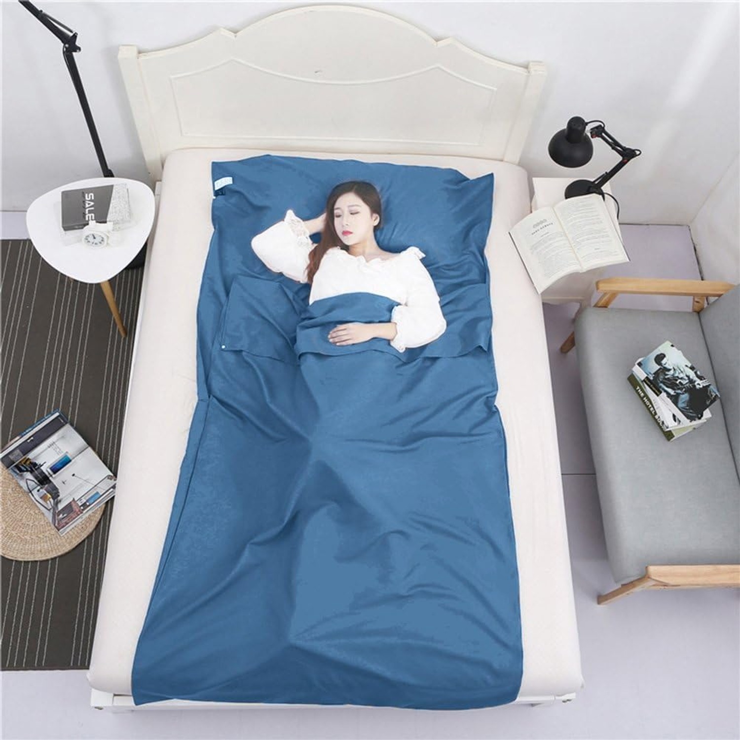 Queta Lightweight Microfibre Travel Sleeping Bag with Carry Bag: image 6